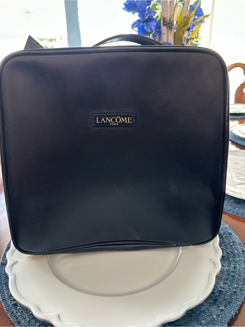 Lancôme Black Cosmetic Travel Case with Top Handle